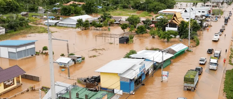 泰国多地遭遇暴风和洪涝灾害，至今已致5人遇难